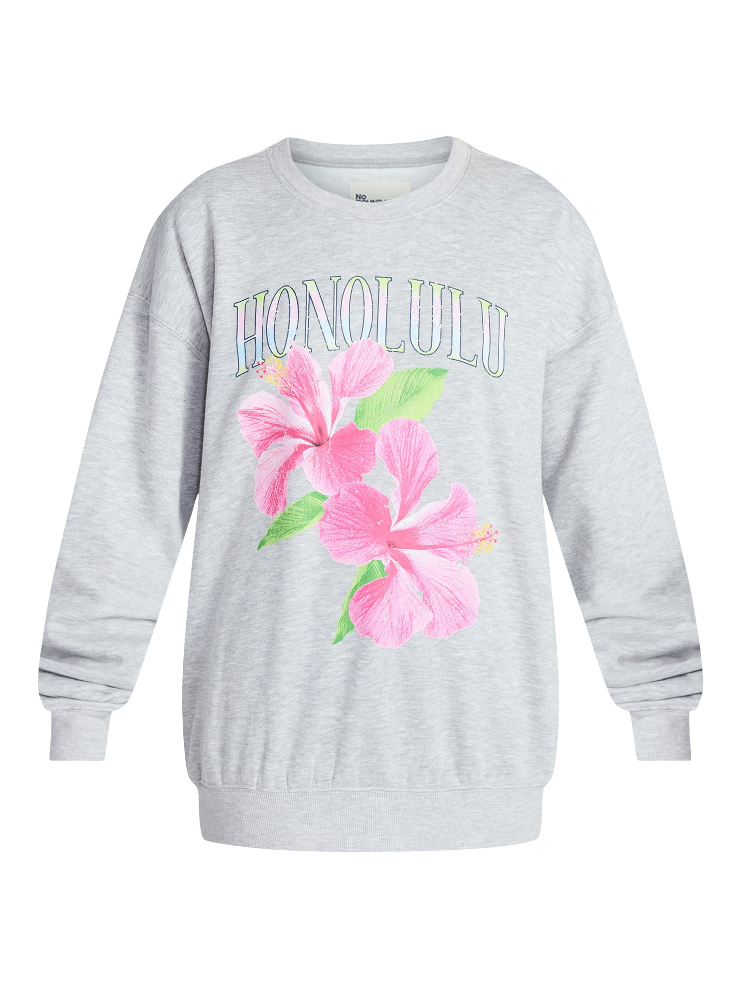 No Boundaries Graphic Crewneck Sweatshirt, Women's and Women's Plus Sizes XXS-4X