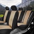 thumbnail image 2 of FH Group Neoprene Universal Car Seat Covers Fit For Car Truck SUV Van - Full Set Beige, 2 of 9