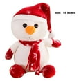 thumbnail image 5 of 10"" Christmas Snowman Plush Toy - Soft Cotton, Weighted Base for Pose, Scarf Detail, Ideal Stocking Stuffer/Gift for Kids/Adults, 5 of 5