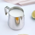 thumbnail image 5 of ReaNea Silver Milk Frothing Pitcher 12oz Stainless Steel Milk Frother Cup, 5 of 9