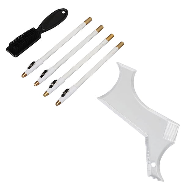 Kit Moldeador De Barba Premium, Herramienta De Contorno Perfecta Para Peinar Y Bordes, Autorecorte, 4 Lápices De Barbero, Portátil, Hecho De Materiales Seguros Y De