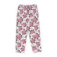 thumbnail image 6 of Uemuo Rose Flowers Pattern Women's Wide Leg Palazzo Lounge Pants with Pockets Light Weight Loose Comfy Casual Pajama Pants-Large, 6 of 9
