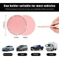 thumbnail image 2 of Yazoeia 2 Pack Bling Car Cup Coaster, 2.75 Inch Rhinestone Silicone Auto Cup Holder Insert Coaster, Anti Slip Crystal Soft Rubber Cup Pad, Universal Vehicle Accessories for Women (Pink), 2 of 6