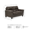thumbnail image 3 of Signature Design by Ashley Navi Loveseat in Smoke, 3 of 13