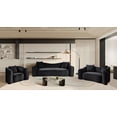 thumbnail image 6 of Meridian Furniture Destin Black Velvet Sofa, 6 of 21