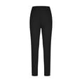 thumbnail image 4 of Admvng Leggings for Women Solid Casual Leggings Side Button Yoga Pants and Pants, Size S-2XL, 4 of 5