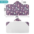thumbnail image 4 of Yayeee Kids Hooded Towel with Hand Pockets Beach Soft Absorbent Bath Wrap 50 x 23.5 inch, Purple Space Cat Pattern, 4 of 5