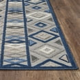 thumbnail image 3 of 8â€™ x 10â€™ Gray Blue Aztec Pattern Indoor Outdoor Area Rug, 3 of 5