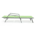 thumbnail image 6 of LeisureMod Marlin Modern Outdoor Chaise Lounge Arm Chair with Grey Powder Coated Aluminum Frame for Patio and Backyard Garden, Set of 2 (Green), 6 of 12