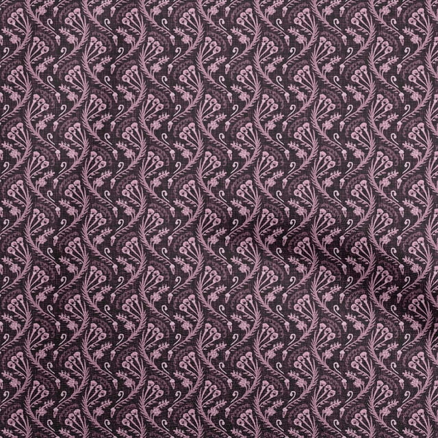 oneOone Tissu Popeline de Coton Noir Tissu pour Robe Tissu Imprimé au Mètre 42 Pouces de Large