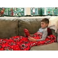 thumbnail image 5 of Serafina Home Christmas Holiday Ornament Throw Blanket: Decorative Circles and Snowflakes, Soft Cozy Accent for Sofa Couch Chair Bed or Dorm, Red Green White (Christmas Cheer), 5 of 5