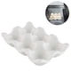 thumbnail image 1 of Plato de cerámica para huevos, cocina, restaurante, nevera, almacenamiento y huevos cocinables, caja decorativa de porcelana, 6 soportes para huevos de celosía, 1 of 5