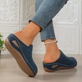 thumbnail image 6 of CHUMUD Women's Comfort Walking Slides - Indoor Outdoor Platform Mules with Soft Suede PU Upper, Summer Casual Wedge Shoes, 6 of 8
