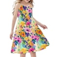 thumbnail image 2 of Piuwrlz Summer Dresses for Girls Casual Play Dresses Pleated Skirts Multicolor Size 11 Years, 2 of 7