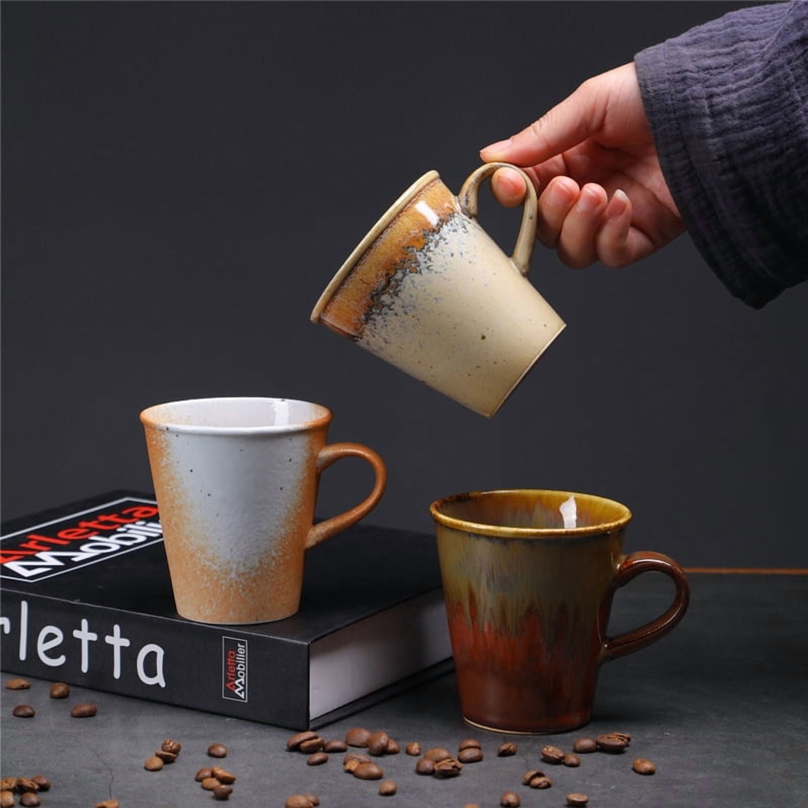Small Capacity Coffee Cup Retro Style Ceramic Mug Espresso Pour Over Coffee Cup Kiln Change Coarse Ceramic Ceramic Coke Cup