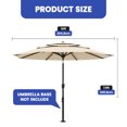 thumbnail image 6 of Wooflex 10ft 3-Tier Patio Umbrella with Crank, Tilt Adjustment Button, UV Protection & Waterproof, Beige, 6 of 9