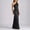 Black, variant on Morttic Women's Elegant Slanted Shoulder Satin Maxi Formal Dress – Ruched Slim Fit Perfect for Wedding Guest & Evening Party Black,S