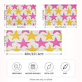thumbnail image 2 of Yayeee Pillowcase Queen Size Set of 2 Satin Wrinkle Resistant Pillow Case, Yellow Pink Stars, 2 of 7