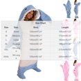 thumbnail image 5 of LEKWK Shark Blanket Hoodie Onesie Adult Funny Animal Onesie Cozy Flannel Shark Sleeping Bag Fleece Jumpsuit Pajamas Halloween Cosplay Costume, 5 of 7