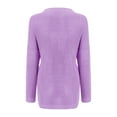 thumbnail image 6 of Ogiraw Womens Tops Sweaters for Women Knit Sweater for Women Women's Winter New Solid Knitted Loose Sleeve Large Sweater Coat Purple, 6 of 6