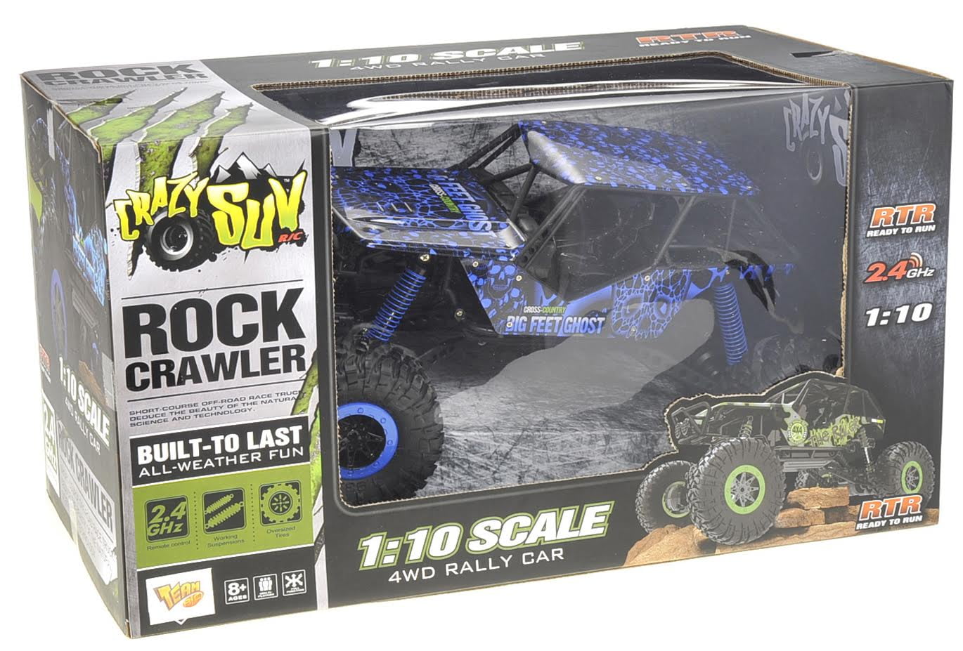 Wonder Wheels 1 10 RC Remote Control 2.4G 4WD Rally Rock Crawler Car Red Walmart Business Supplies