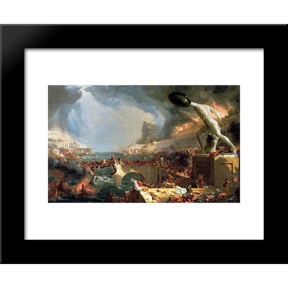 The Course of Empire Destruction 20x24 Framed Art Print by Thomas Cole