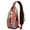 Red, variant on Geometric Boho Sling Backpack Abstract Pattern Lightweight Daypack for Outdoor Trips