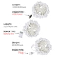 thumbnail image 4 of USB/Battery Power LED Ball Garland Lights Fairy String Outdoor Lamp Home Room Christmas Holiday Wedding Party Lights Decoration, 4 of 5