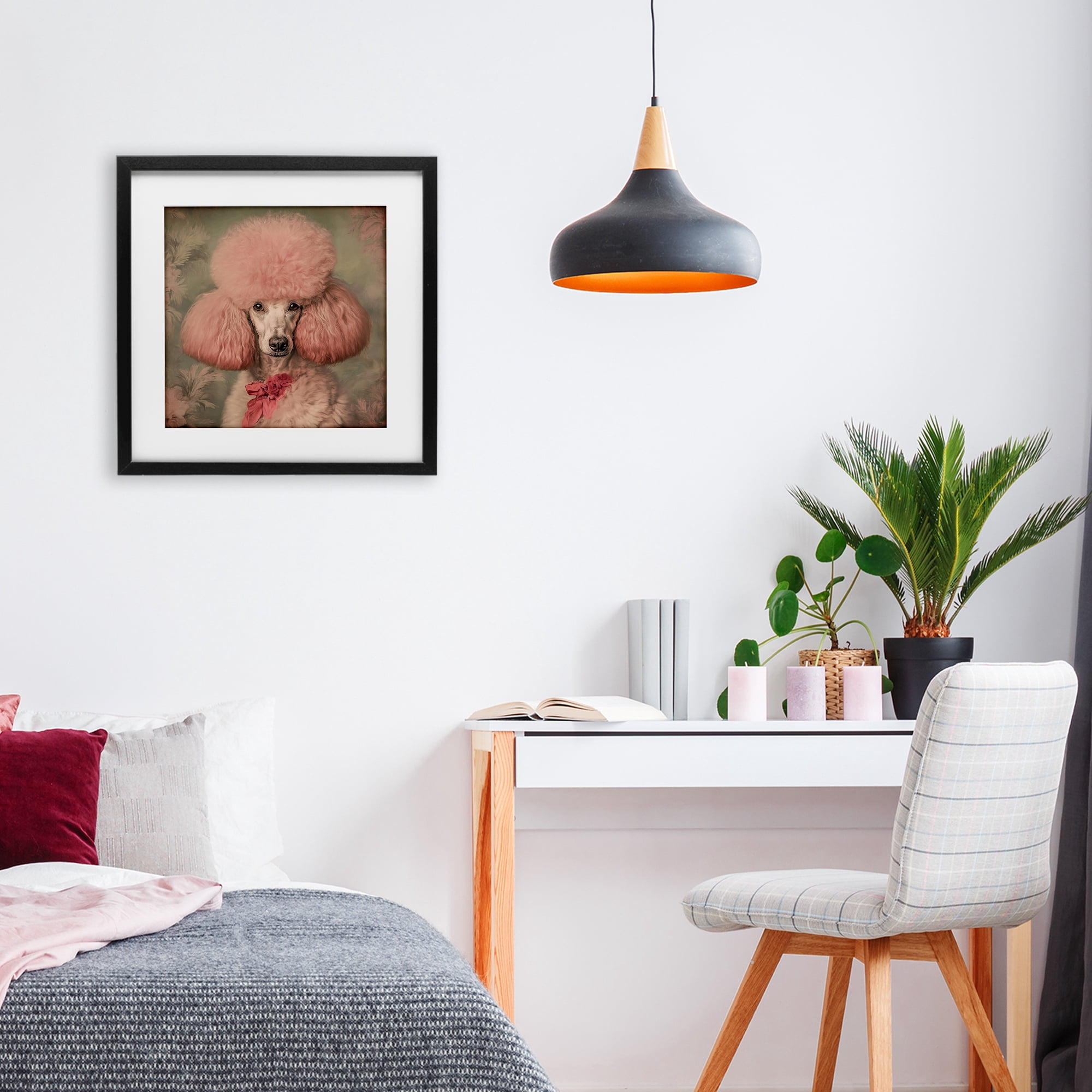 Stupell Industries Miss Baroness Blush Black Framed Print Under Glass, design by Tina LeCour