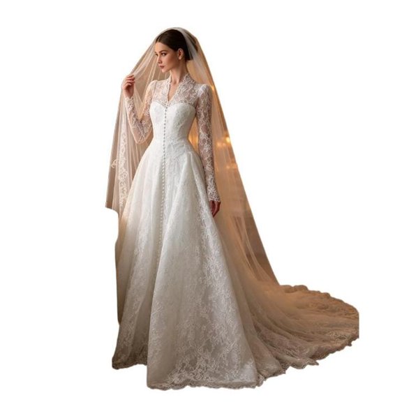 2026 French high-end custom wedding dress, made to order. A family heirloom to pass down for generations.