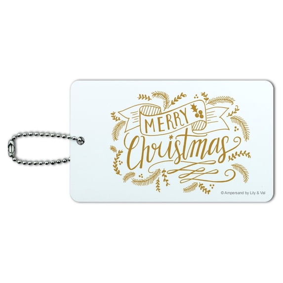 Merry Christmas Luggage Card Suitcase Carry-On ID Tag