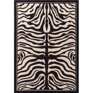 Noahas Zebra Print Rug Faux Fur Zebra Hide Rugs for Living Room Bedroom,  Cute Animal Print Carpet Western Home Decor,4.6ft x 5.2ft 