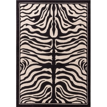 Large 8x11 White and Black Zebra Rug Zebra Rugs for Living Room Animal Print Rug 8x10 Rugs