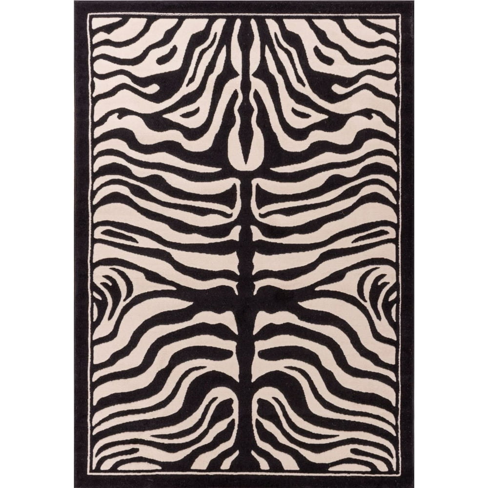 Large 8x11 White and Black Zebra Rug Zebra Rugs for Living Room Animal