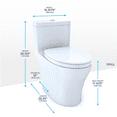 thumbnail image 2 of TOTO® Aquia® IV One-Piece Elongated Dual Flush 1.28 and 0.9 GPF Universal Height, WASHLET®+ Ready Toilet, Ebony- MS646124CEMFN#51, 2 of 5