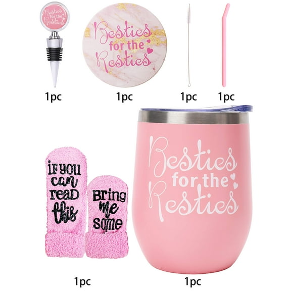 Best Friends Birthday/Christmas Tumbler Gifts for Women, Bff Besties for The Resties Cups