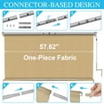 thumbnail image 4 of Jane Stone 10'W x 8'H Outdoor Roller Shades, Cordless Roll up Blinds with Valance, Exterior Shade Cloth Roll for Patio Porch Pergola,Wheat, 4 of 6