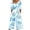 C-Light Blue, variant on Floral Jumpsuits for Women Summer V Neck Jumper Zip Up Wide Leg Romper Beach Vacation Outfits with Pockets