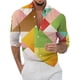thumbnail image 1 of Camisas Manga Larga Hombre Casual Hombres Solapa suelta Estampado geométrico Manga larga Puños Botón Puerto Estilo Floral Camisa Playa Hawaiianss Verano Top (Yellow, M), 1 of 3