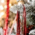 thumbnail image 4 of NOGIS 3000 Strands Christmas Tree Decorations Tinsel Garland Iridescent Tinsel Foil Fringe Icicles for Christmas Home Hair Decor Holiday Birthday Graduation Supplies (Red), 4 of 7