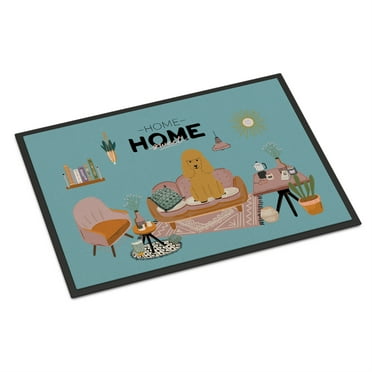 Tan Poodle Sweet Home Indoor or Outdoor Mat 24x36 CK7914JMAT