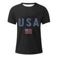 thumbnail image 3 of Men's 4th of July USA Flag T-Shirts Short Sleeve Crew Neck Tees Patriotic Distressed Casual Unisex Tops, 3 of 5