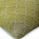 thumbnail image 2 of Funda de cojín verde para sofá, diseño enrejado, 35 x 35 cm (14 x 14 pulgadas), cuadrada, de lino y algodón, con diseño geométrico verde., 2 of 5