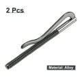 thumbnail image 5 of Uxcell 80mm Metal Slim Spring Wallet Cash Clip Bar Holder Clamp Black 2 Count, 5 of 6