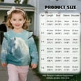 thumbnail image 2 of Xoenoiee Horse Print Toddler Girls Sweatshirt Crewneck Pullover Ruffle Long Sleeve Tops Blouse Cotton T-Shirt Fall Winter Clothes, Size 5-6 Years, 2 of 7