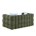 thumbnail image 6 of Luxurious Olive Green Boucle 3-Seater Marshmallow Sofa | 84.3" Wide | Human-Engineered for USA Comfort | Plush Foam Cushions | Modern Living Room Furniture, 6 of 8