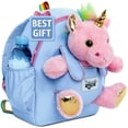 thumbnail image 1 of Mochila Naturally KIDS Unicorn Pink con animal de peluche para niños de 5 a 7 años, 1 of 8