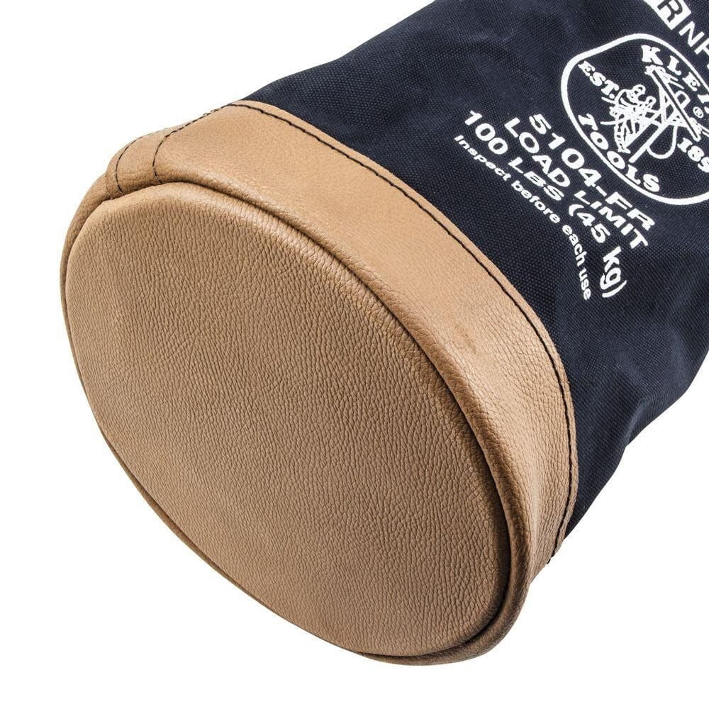 Klein Tools 5104FR 12 in. Flame-Resistant Canvas Bucket - Black