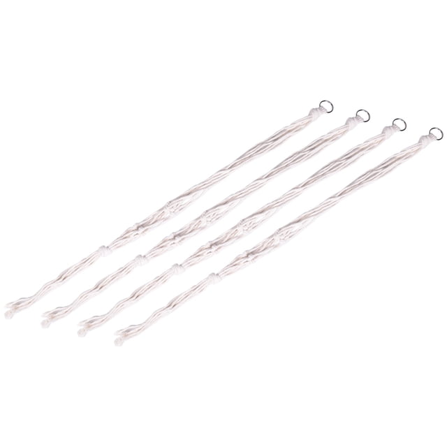 4 Pcs Macrame Plant Hanger Set Hanging Planter Handmade Cotton Rope For Indoor Outdoor Flower Pots (Pot Not Included),