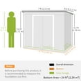 thumbnail image 3 of Outsunny 7' x 4' Lean to Outdoor Storage Shed with Foundation Kit, 3 of 10